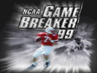 NCAA Gamebreaker 99 title screen for Playstation